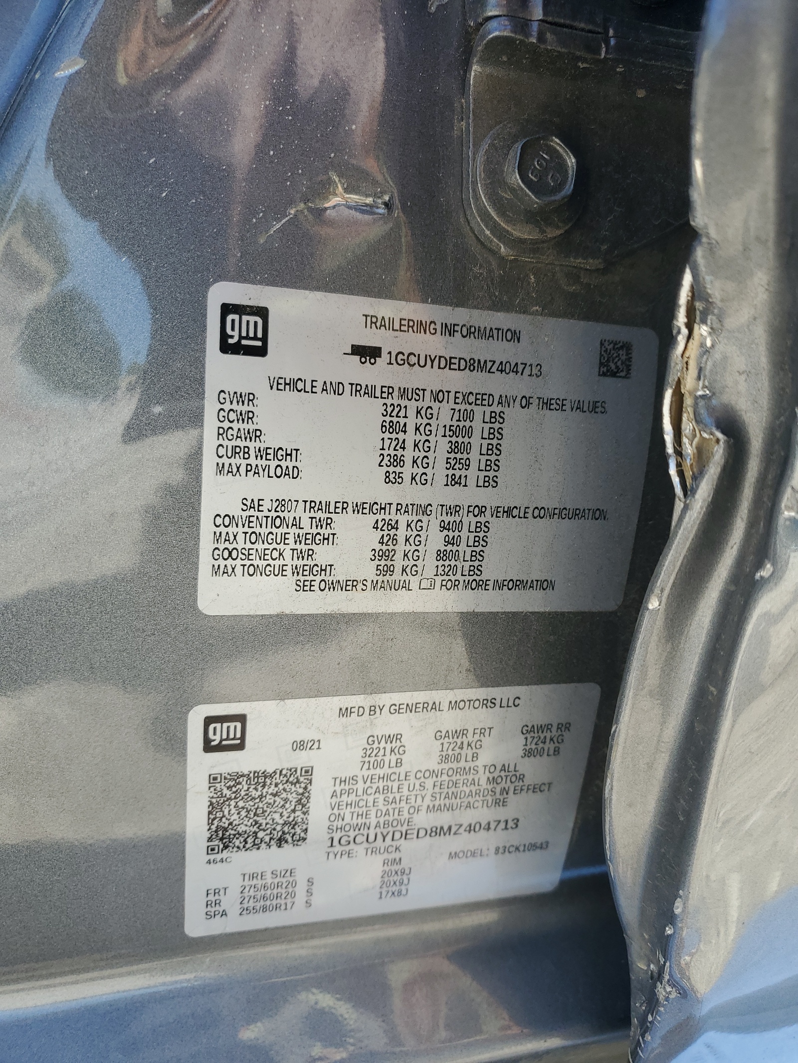 1GCUYDED8MZ404713 2021 Chevrolet Silverado K1500 Lt