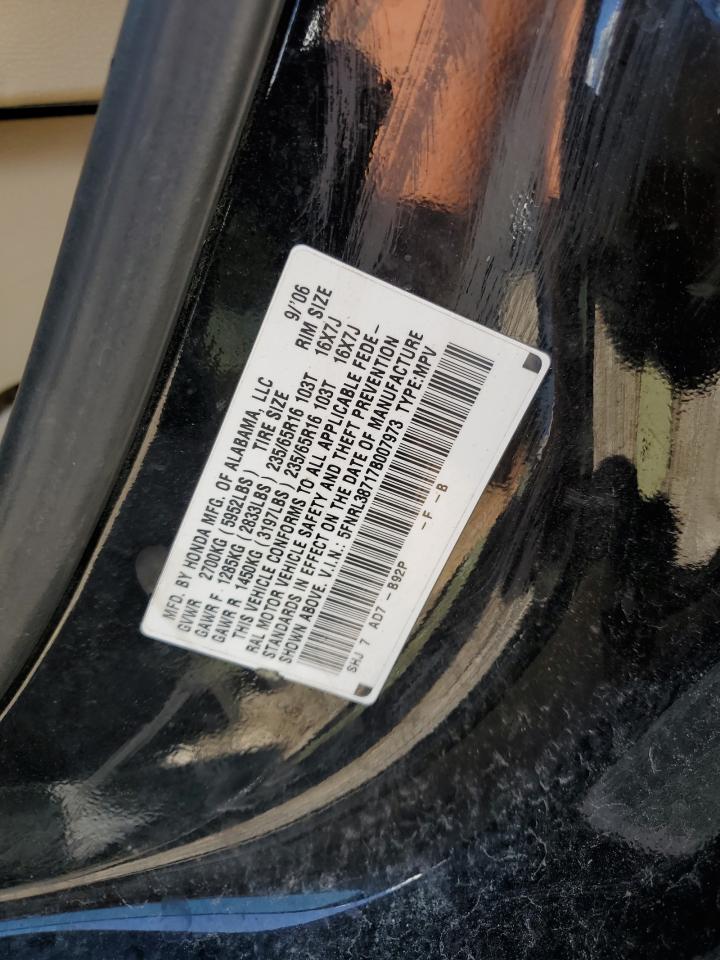 2007 Honda Odyssey Exl VIN: 5FNRL38717B007973 Lot: 57802804