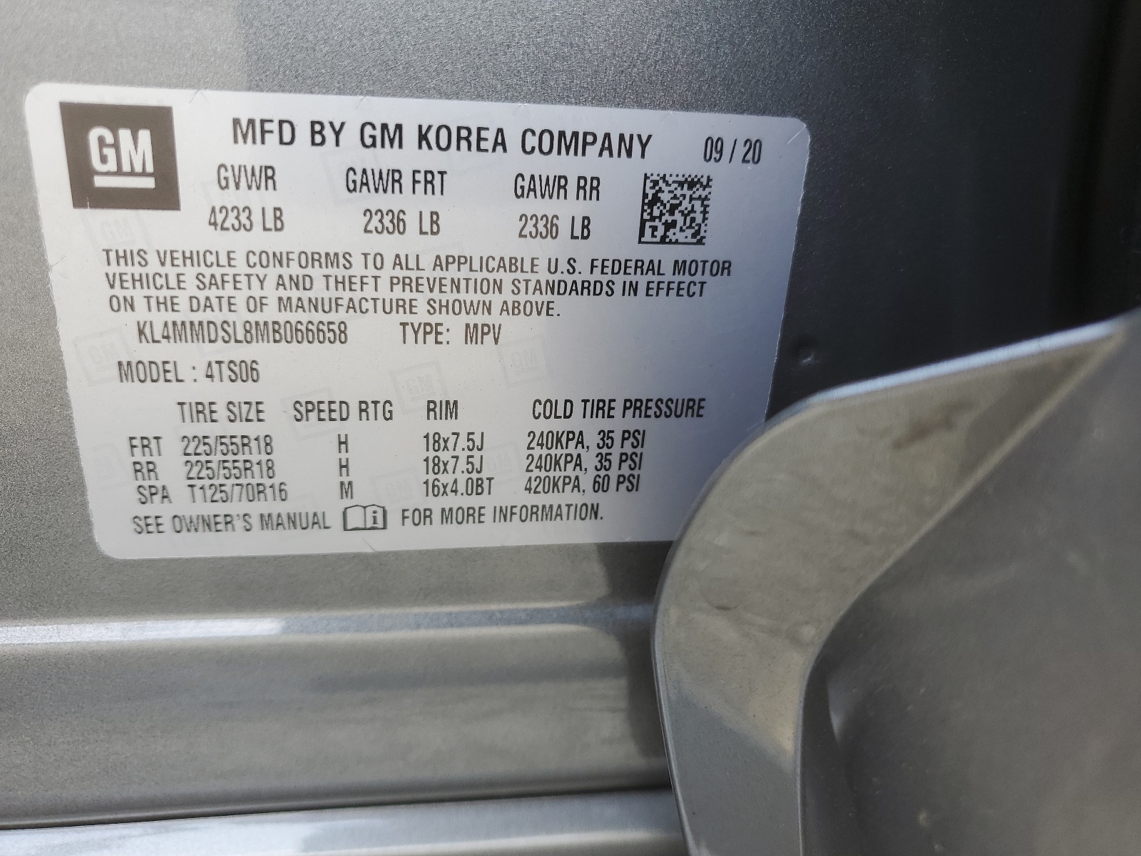 KL4MMDSL8MB066658 2021 Buick Encore Gx Select