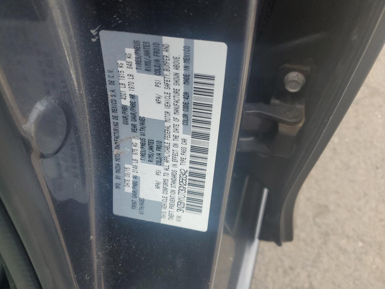 2016 Mazda 3 Sport VIN: 3MZBM1U73GM256342 Lot: 59418724