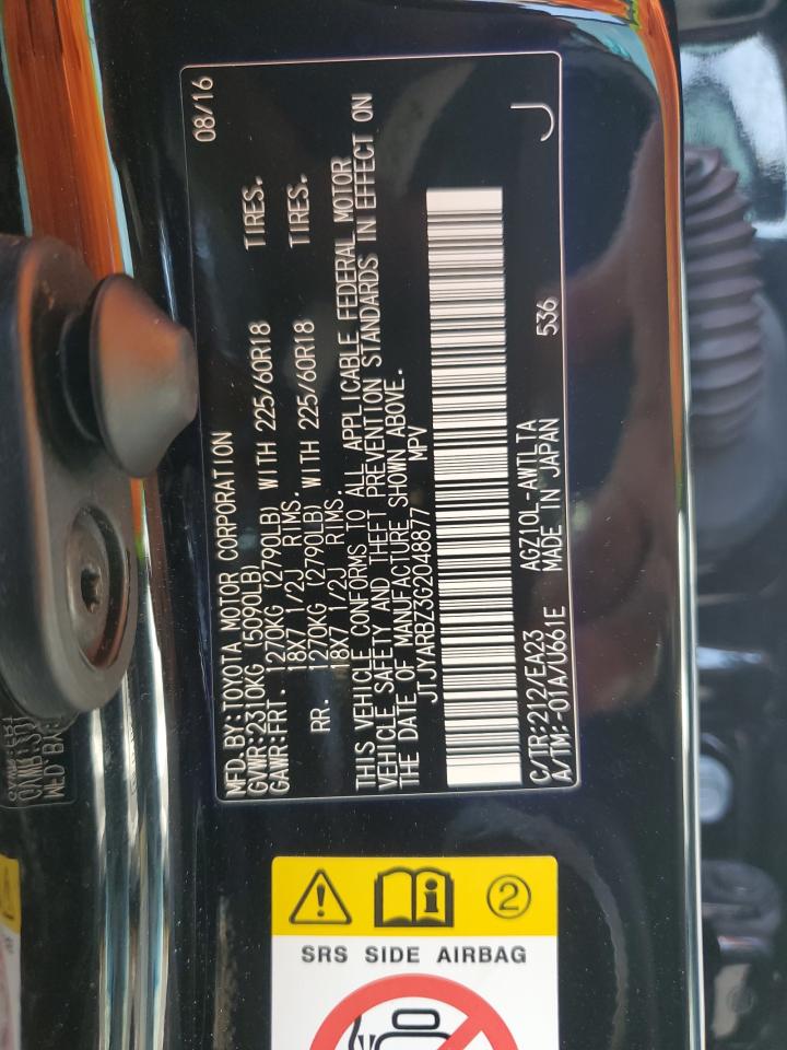 2016 Lexus Nx 200T Base VIN: JTJYARBZ3G2048877 Lot: 60077354