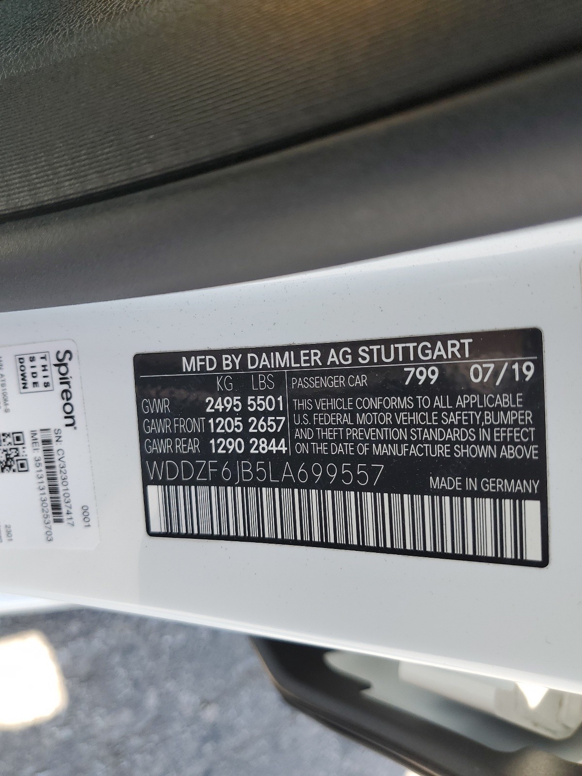 WDDZF6JB5LA699557 2020 Mercedes-Benz E 450 4Matic