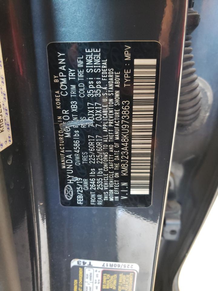 2019 Hyundai Tucson Se VIN: KM8J23A48KU973863 Lot: 59058774