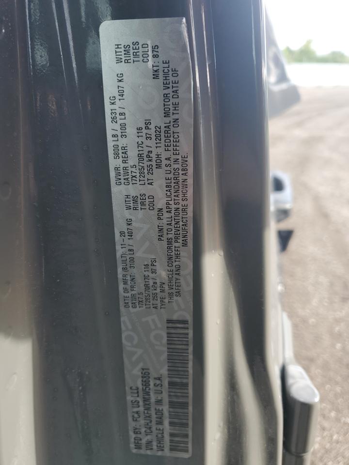 2021 Jeep Wrangler Unlimited Rubicon VIN: 1C4HJXFNXMW566861 Lot: 61069384