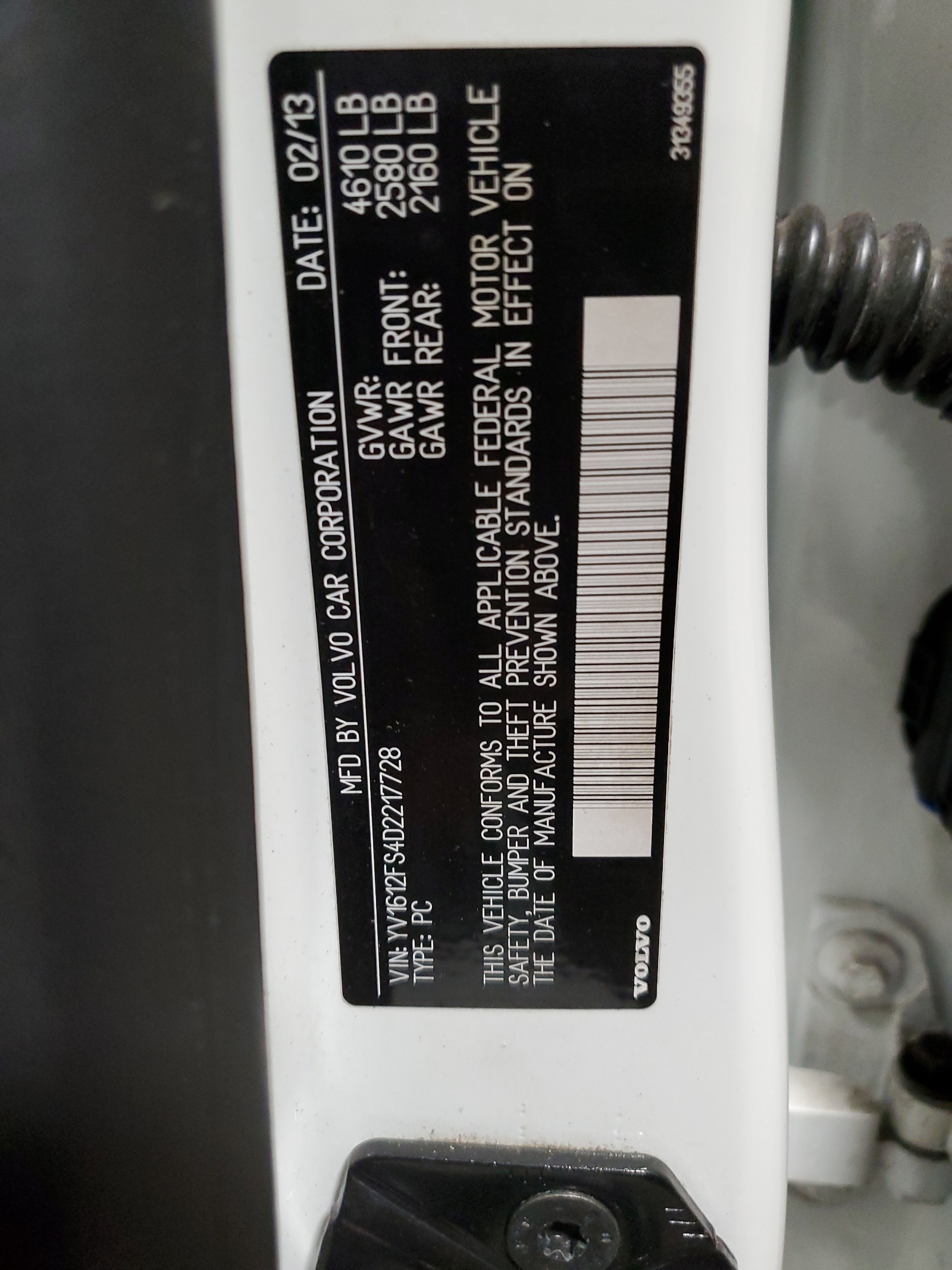 YV1612FS4D2217728 2013 Volvo S60 T5