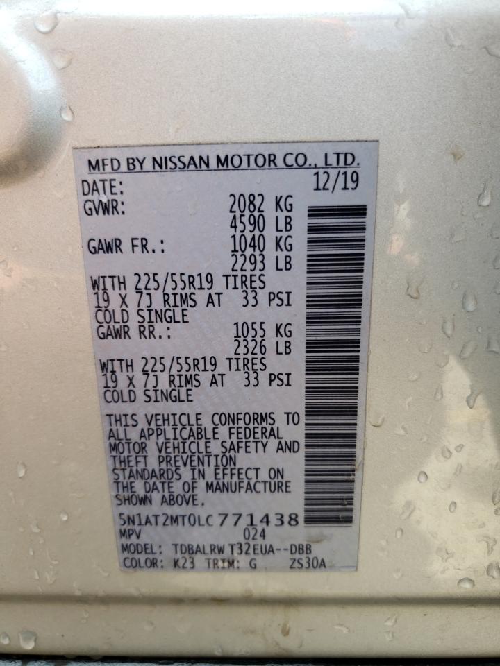 5N1AT2MT0LC771438 2020 NISSAN ROGUE - Image 13