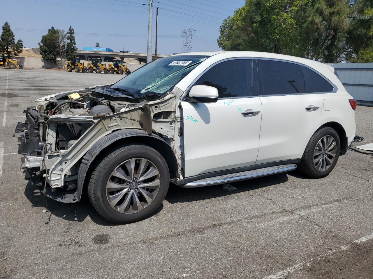 2015 Acura Mdx Technology იყიდება Rancho Cucamonga-ში, CA - Front End