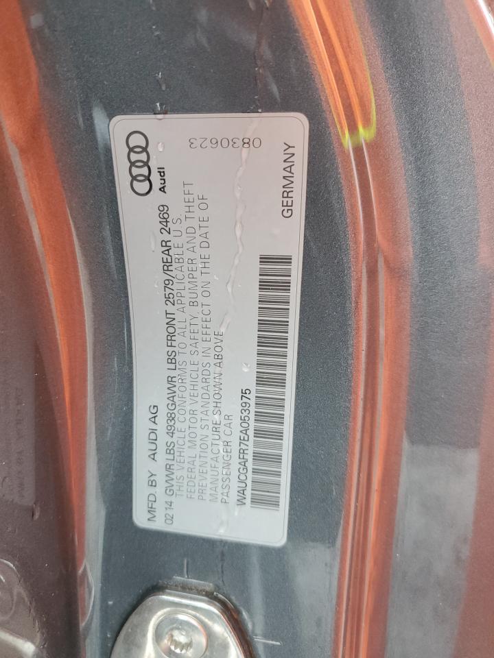 2014 Audi S5 Premium Plus VIN: WAUCGAFR7EA053975 Lot: 58858245