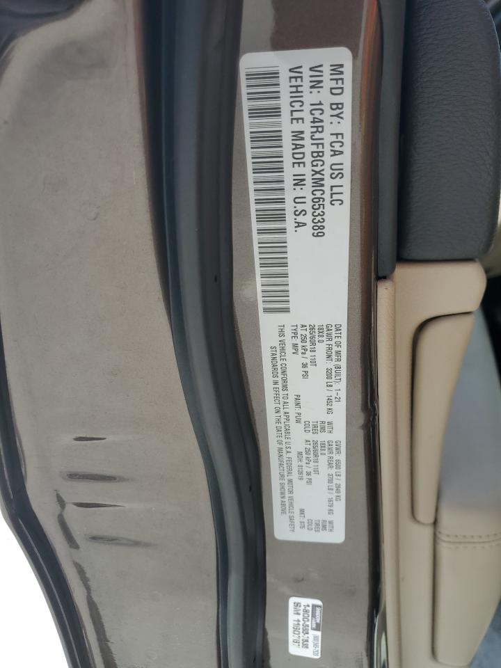 JEEP GRAND CHER 2021 VIN 1C4RJFBGXMC653389 фото 14