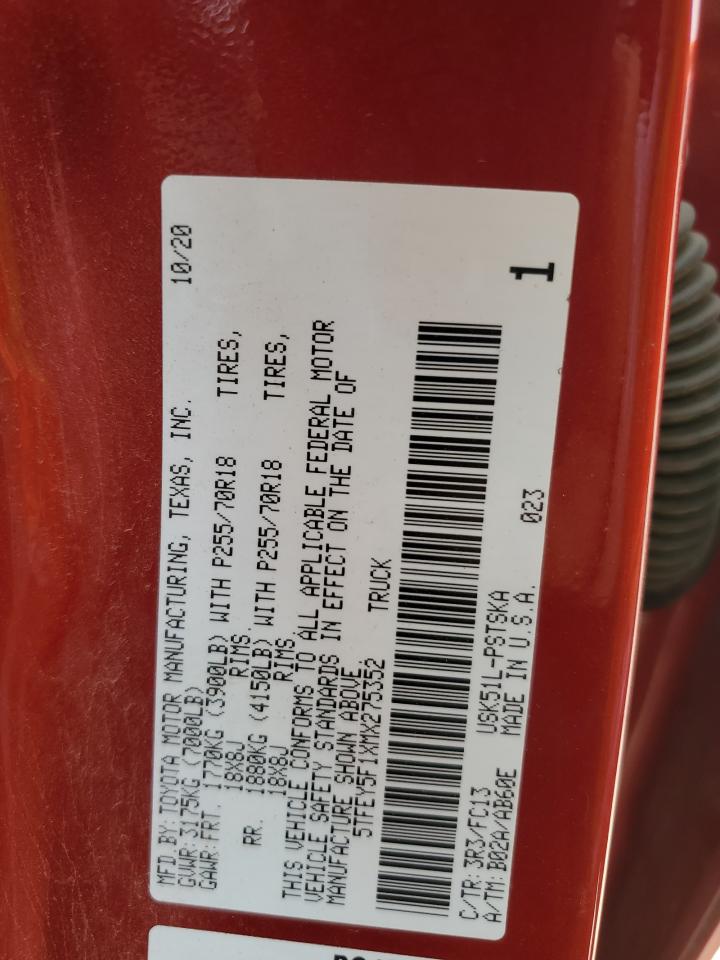 5TFEY5F1XMX275352 TOYOTA TUNDRA 2021