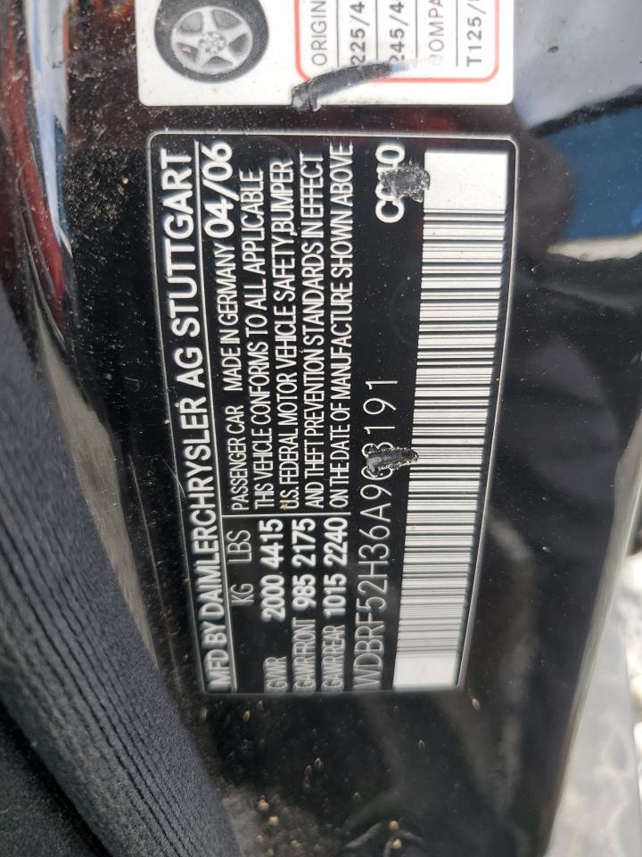 2006 Mercedes-Benz C 230 VIN: WDBRF52H36A908191 Lot: 60813225