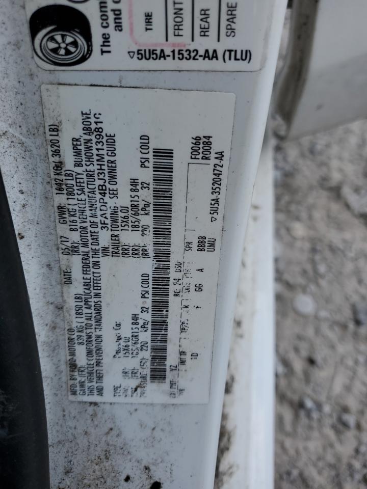 3FADP4BJ3HM139810 FORD FIESTA 2017