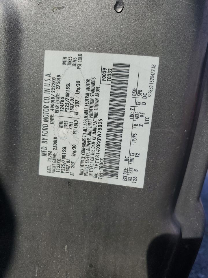 1999 Ford Ranger Super Cab VIN: 1FTYR14X8XPA78825 Lot: 60465105