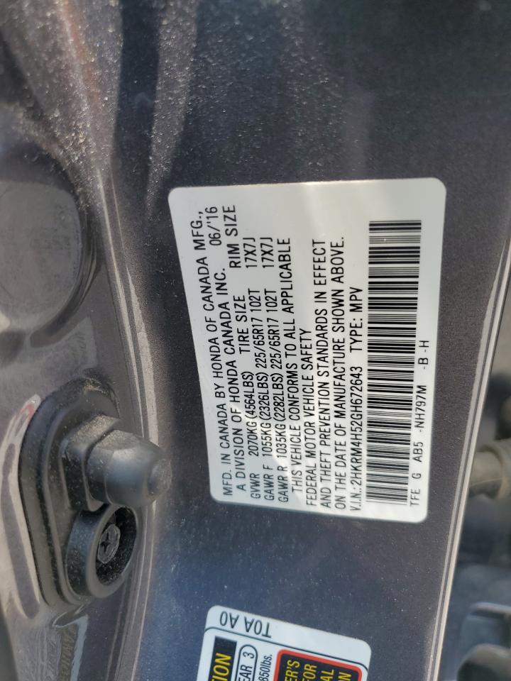 2HKRM4H52GH672643 HONDA CRV 2016