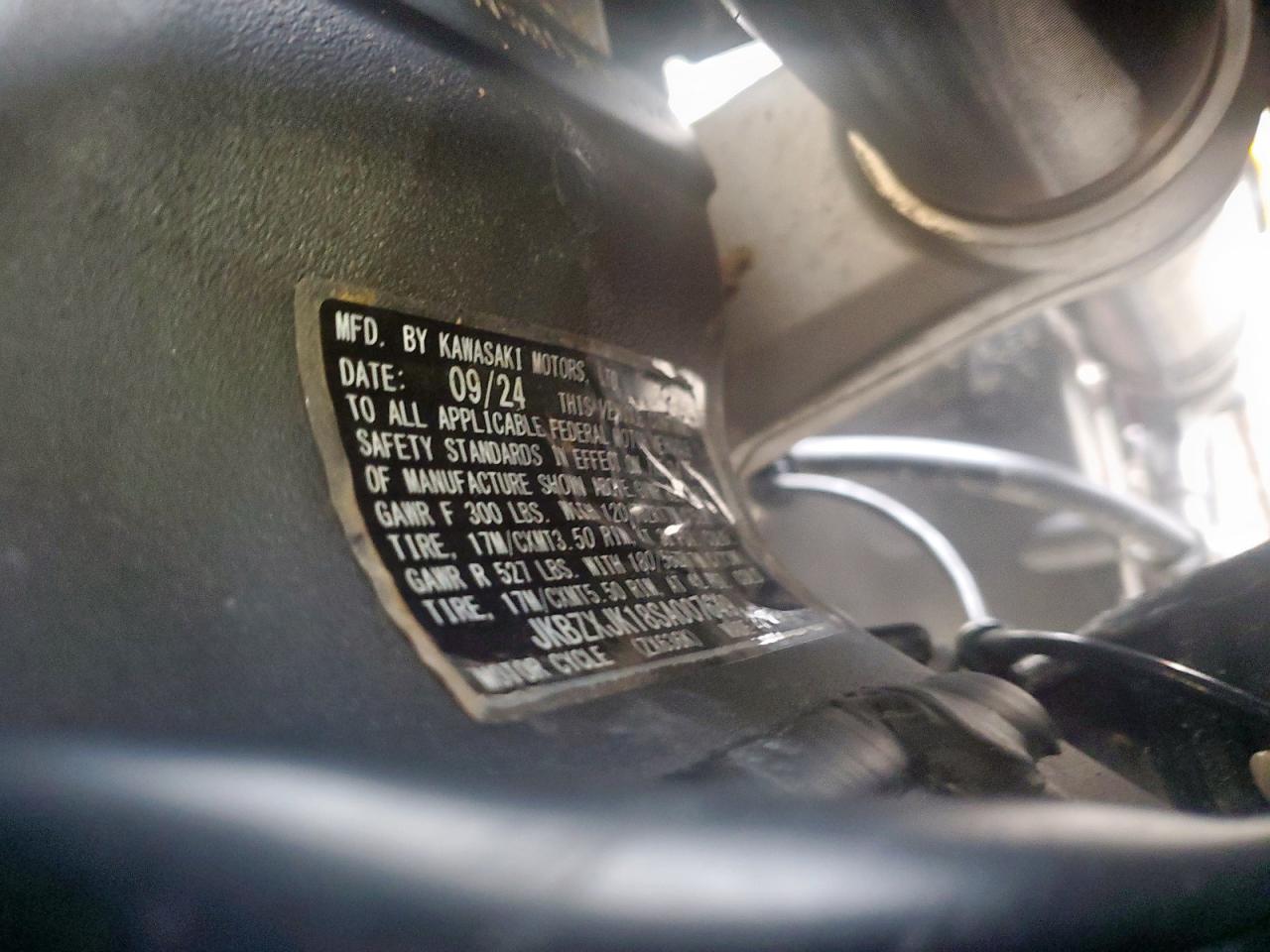 2025 Kawasaki Zx636 K VIN: JKBZXJK18SA007649 Lot: 59183405