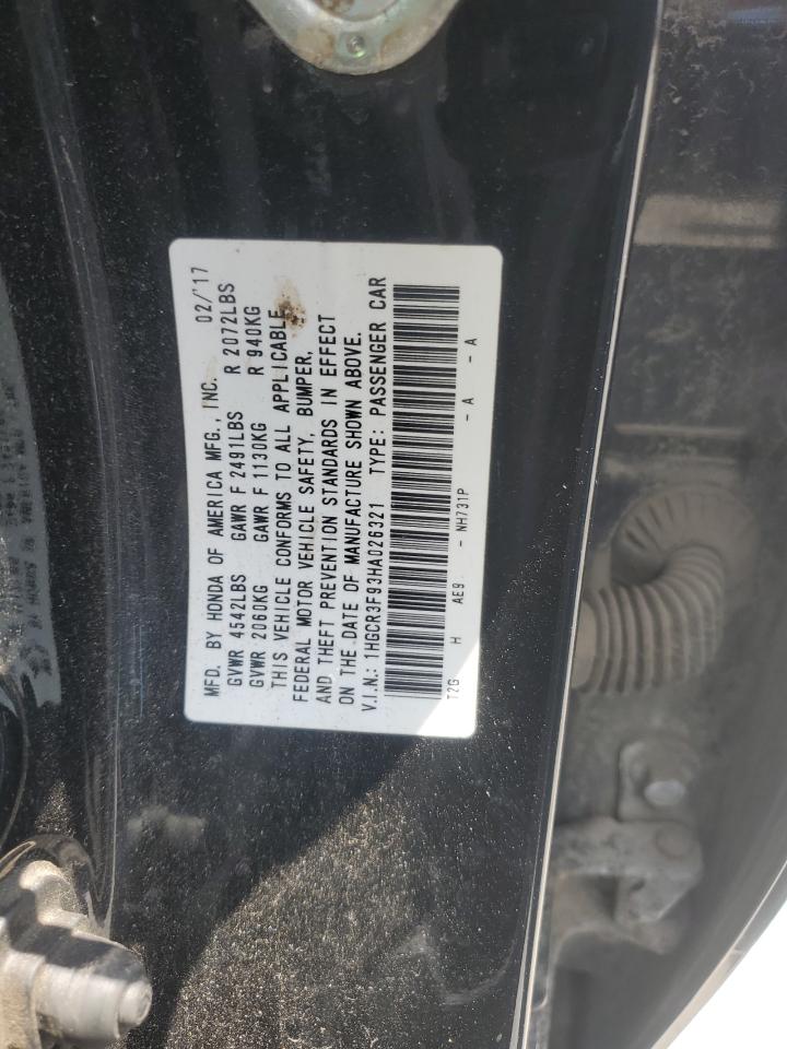 1HGCR3F93HA026321 HONDA ACCORD 2017