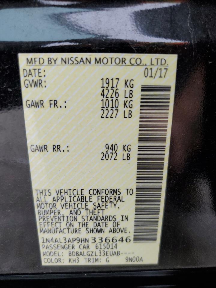 1N4AL3AP9HN336646 NISSAN ALTIMA 2017