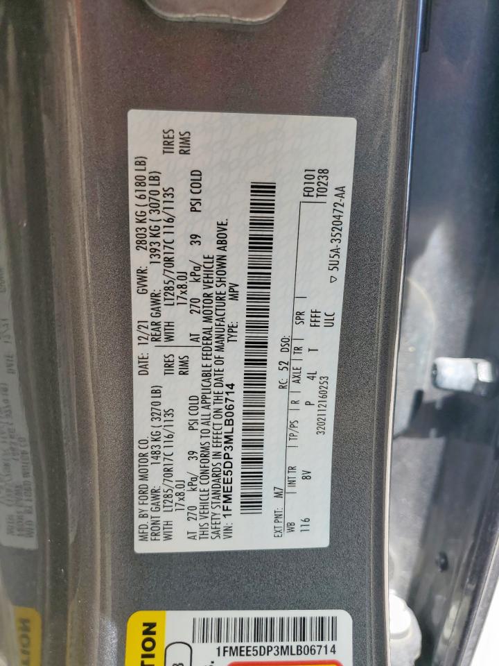 1FMEE5DP3MLB06714 FORD BRONCO 2021