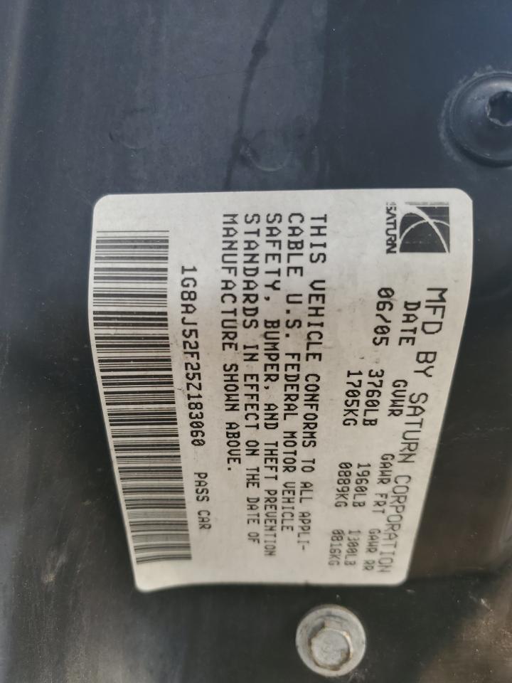 2005 Saturn Ion Level 2 VIN: 1G8AJ52F25Z183060 Lot: 60166435
