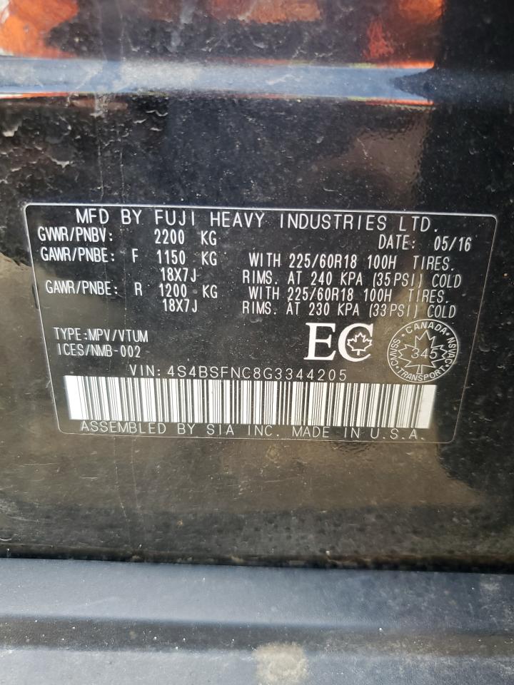 SUBARU OUTBACK 2016 VIN 4S4BSFNC8G3344205 photo 13