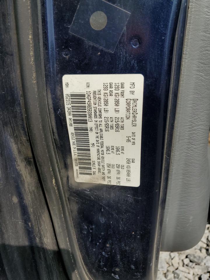 2005 Dodge Caravan Sxt VIN: 1D4GP45R65B390013 Lot: 60435795
