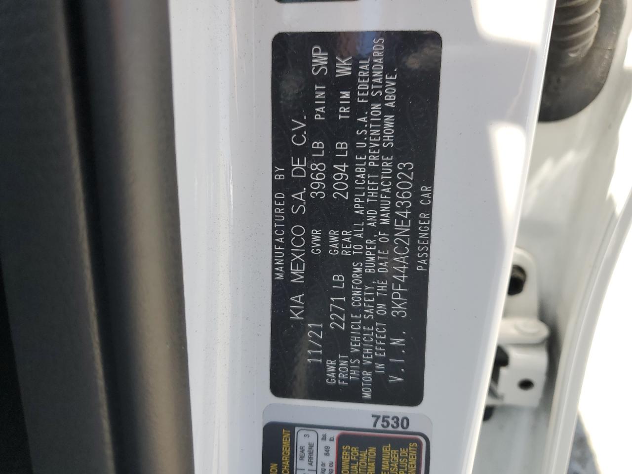 3KPF44AC2NE436023 2022 Kia Forte Gt