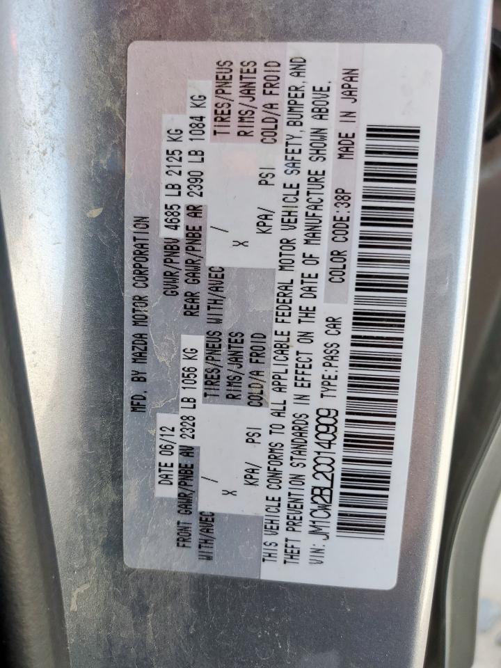 2012 Mazda 5 VIN: JM1CW2BL2C0140909 Lot: 61840615