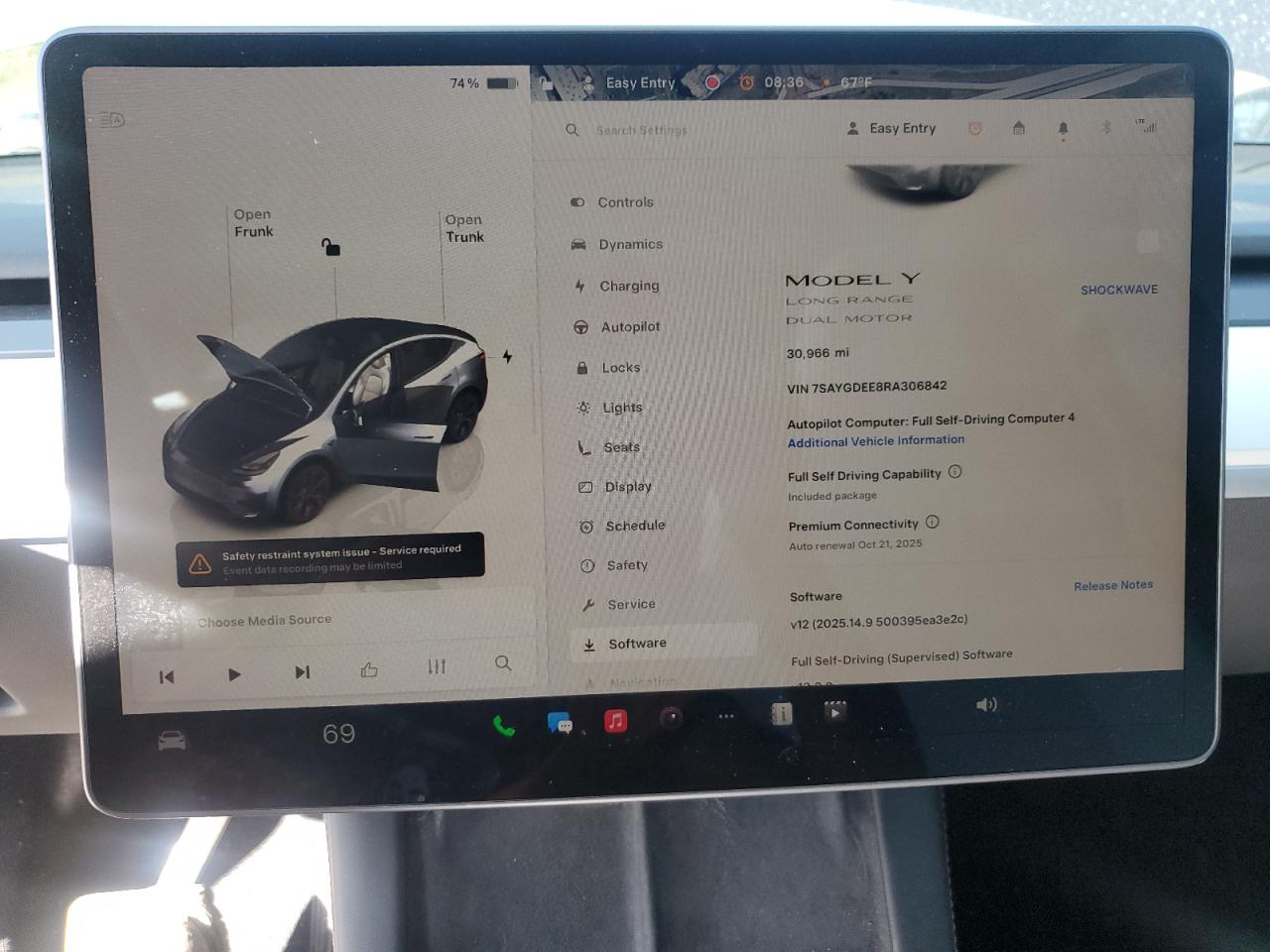 TESLA MODEL Y 2024 VIN 7SAYGDEE8RA306842 фото 9