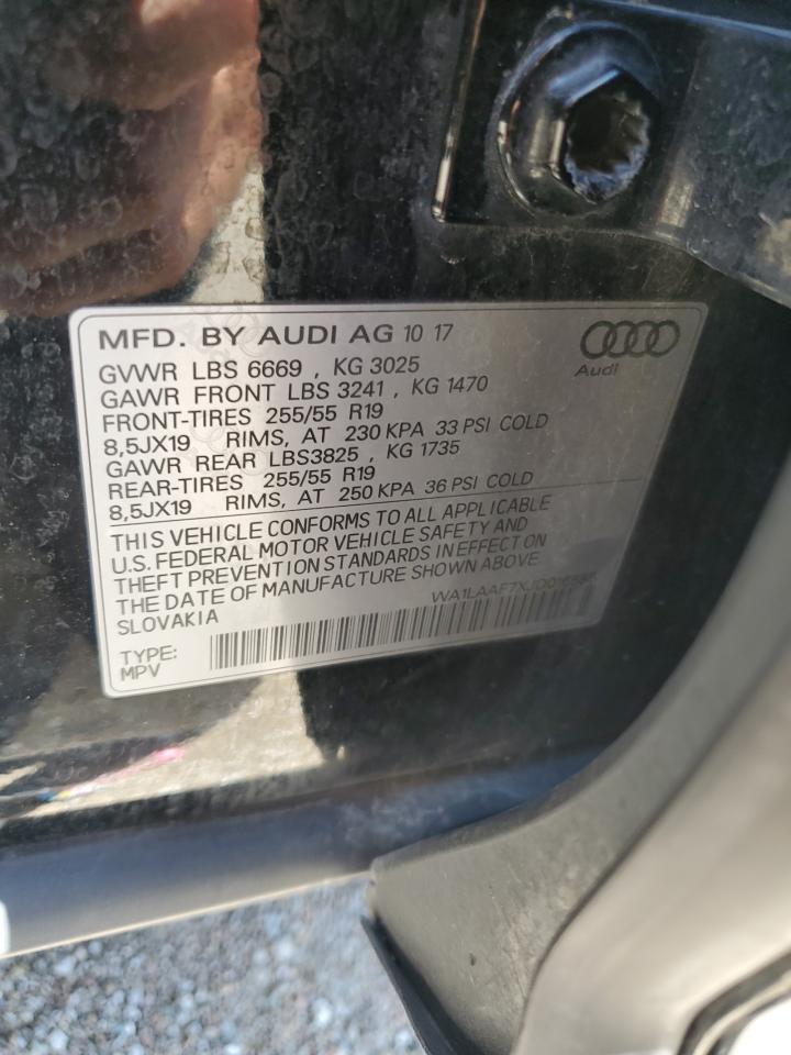 2018 Audi Q7 Premium Plus VIN: WA1LAAF7XJD016585 Lot: 62598545
