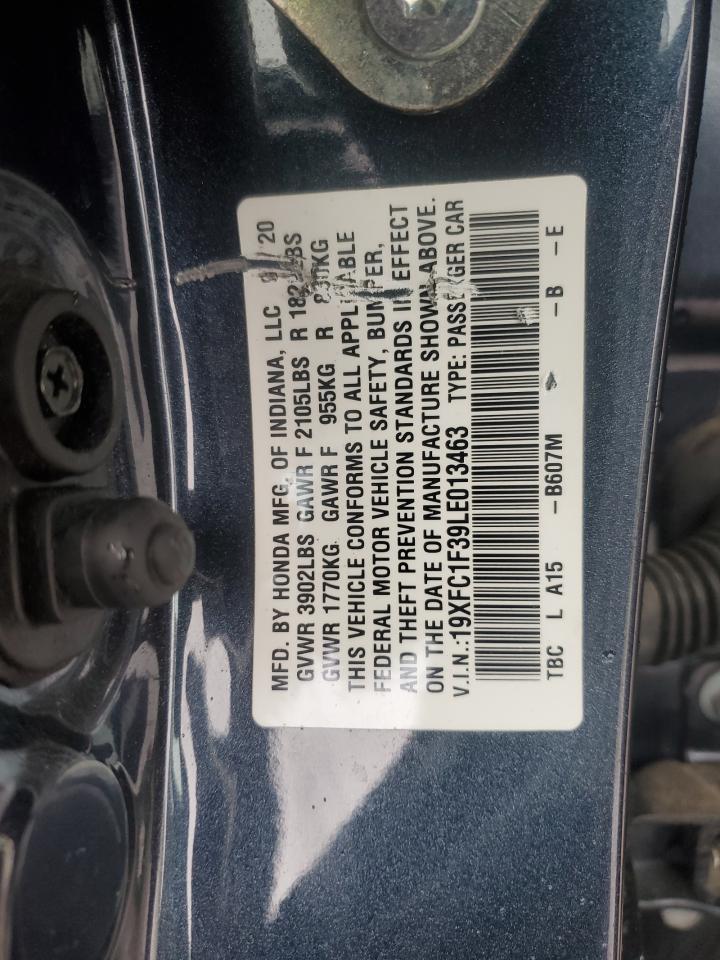 19XFC1F39LE013463 HONDA CIVIC 2020