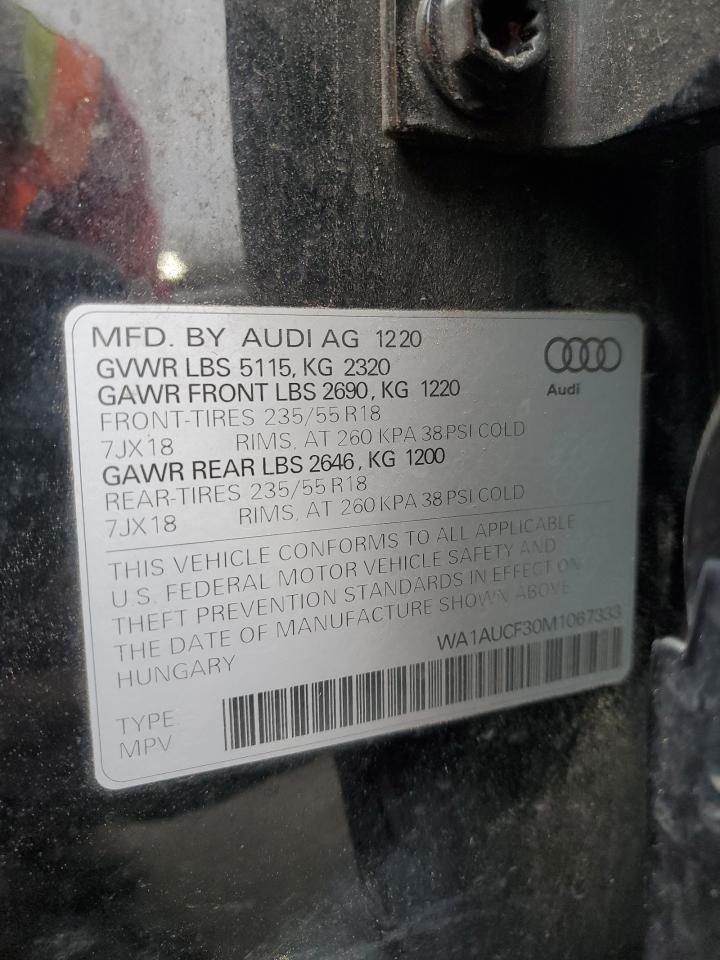 2021 Audi Q3 Premium 40 VIN: WA1AUCF30M1067333 Lot: 57622705