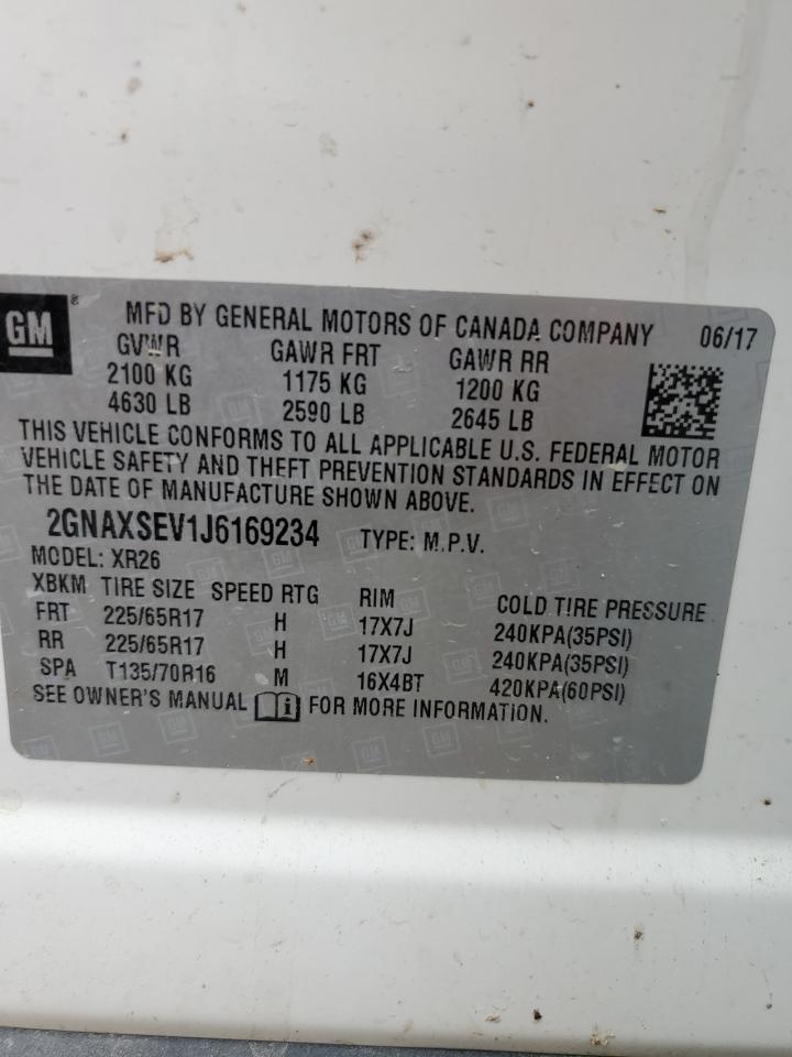 2GNAXSEV1J6169234 CHEVROLET EQUINOX 2018