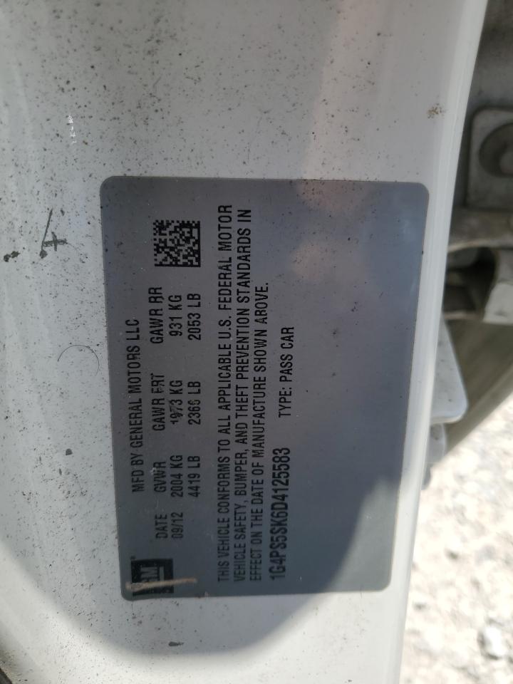 2013 Buick Verano VIN: 1G4PS5SK6D4125583 Lot: 61977525