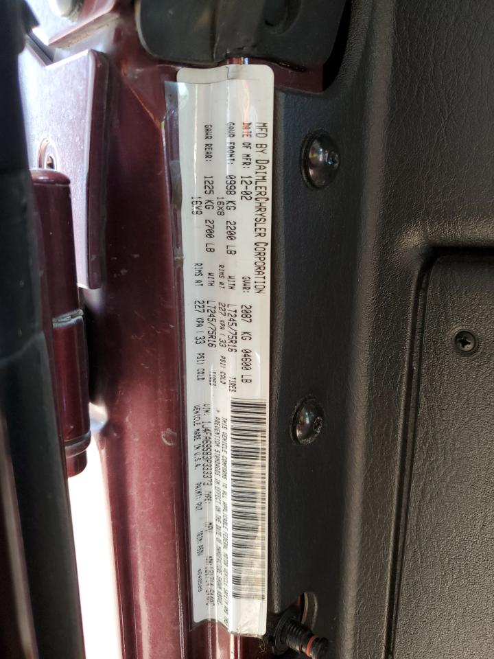 2003 Jeep Wrangler / Tj Rubicon VIN: 1J4FA69S83P333373 Lot: 61899575