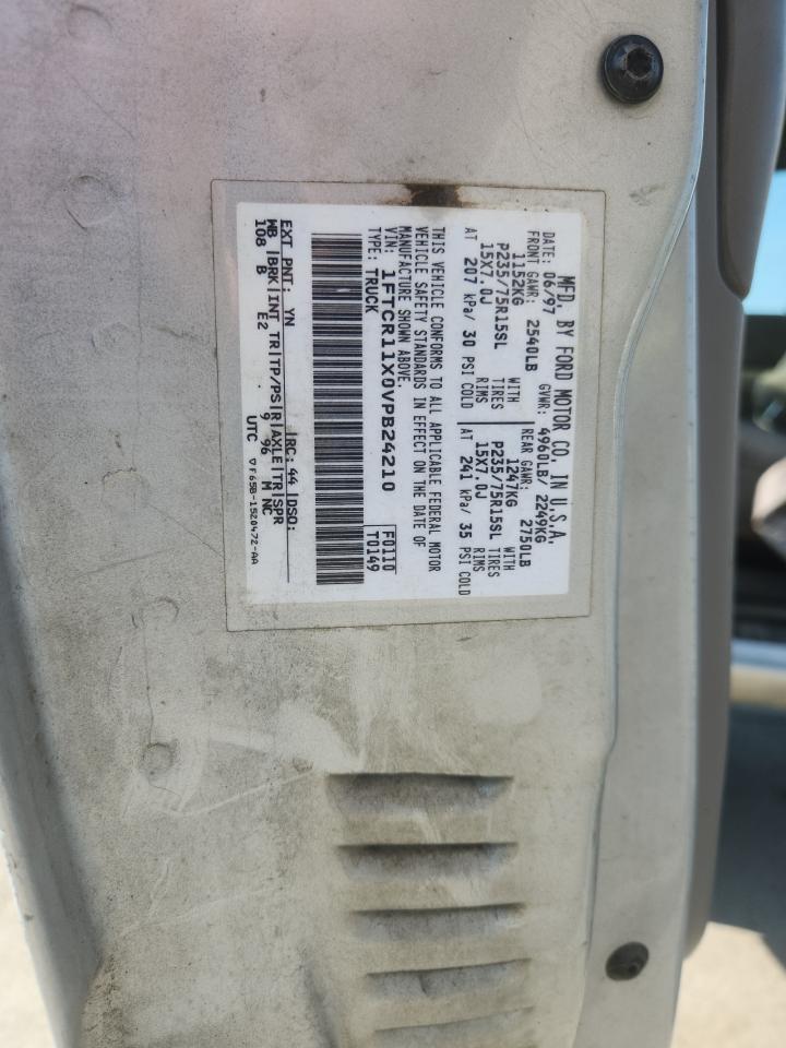 1997 Ford Ranger VIN: 1FTCR11X0VPB24210 Lot: 61828005