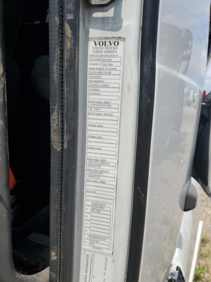 2021 Volvo Vn Vnl VIN: 4V4NC9EH7MN274034 Lot: 62837535