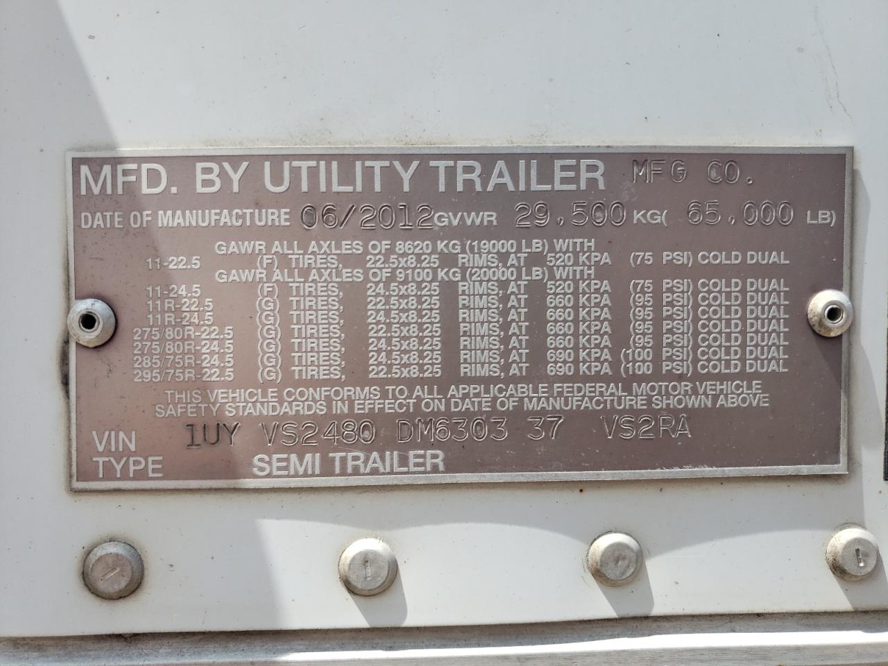 UTILITY ALL Models 2013 VIN 1UYVS2480DM630337 фото 10