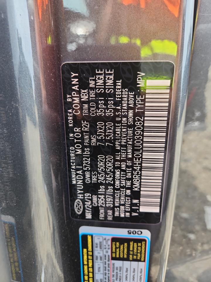2020 Hyundai Palisade Limited VIN: KM8R54HE0LU039082 Lot: 62704675