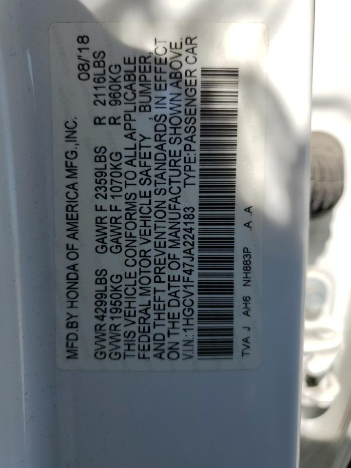 1HGCV1F47JA224183 HONDA ACCORD 2018