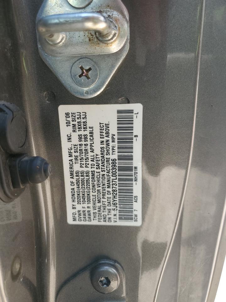 2007 Honda Element Ex VIN: 5J6YH28737L003986 Lot: 62319755