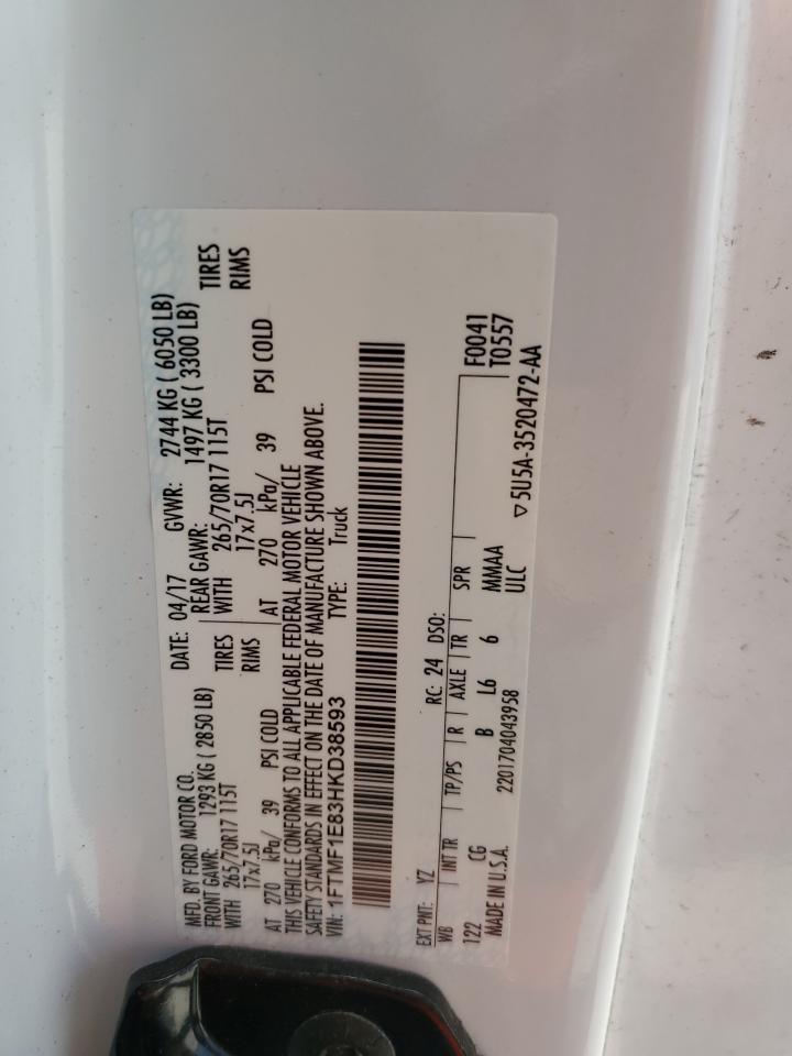 1FTMF1E83HKD38593 FORD All Models 2017