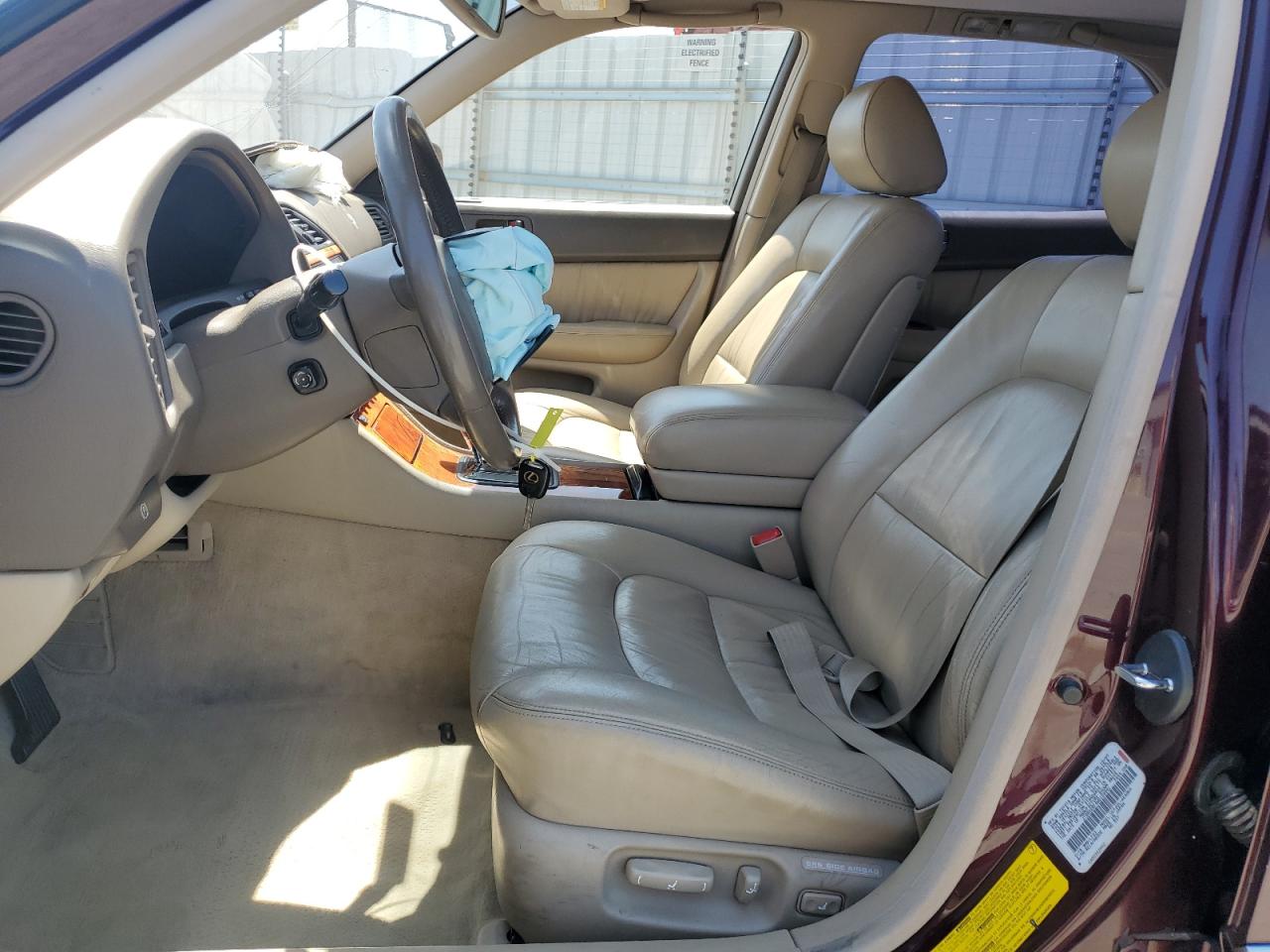 1998 Lexus Ls 400 VIN: JT8BH28F4W0109591 Lot: 62419685