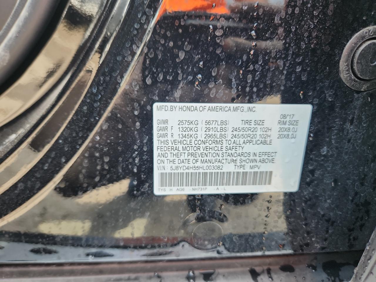 5j8yd4h55hl003082 5J8YD4H55HL003082 2017 Acura Mdx Technology