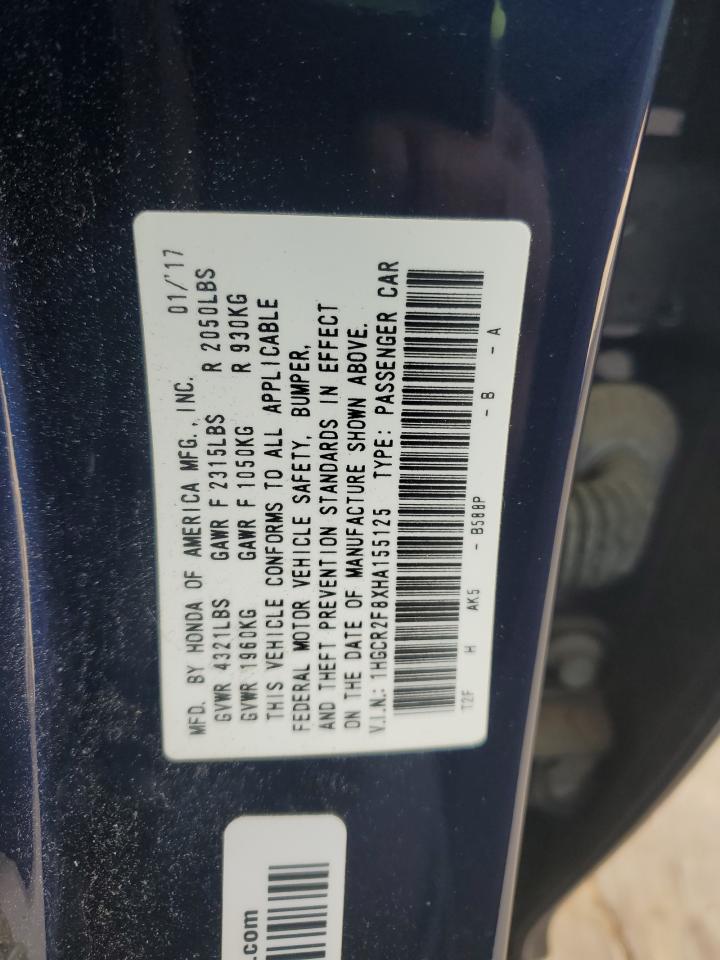 1HGCR2F8XHA155125 HONDA ACCORD 2017