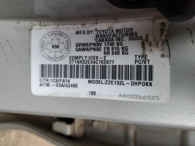 2004 TOYOTA COROLLA MATRIX XR  