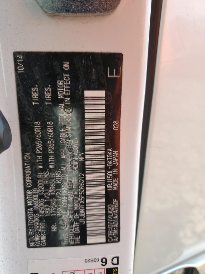 2015 Lexus Gx 460 VIN: JTJBM7FX5F5096212 Lot: 60447705