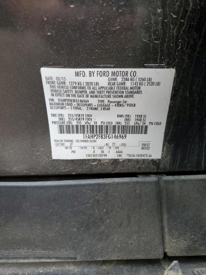 2015 Ford Taurus Limited VIN: 1FAHP2F83FG146969 Lot: 60127025