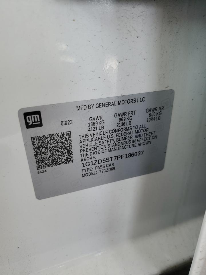 1G1ZD5ST7PF186037 CHEVROLET MALIBU 2023