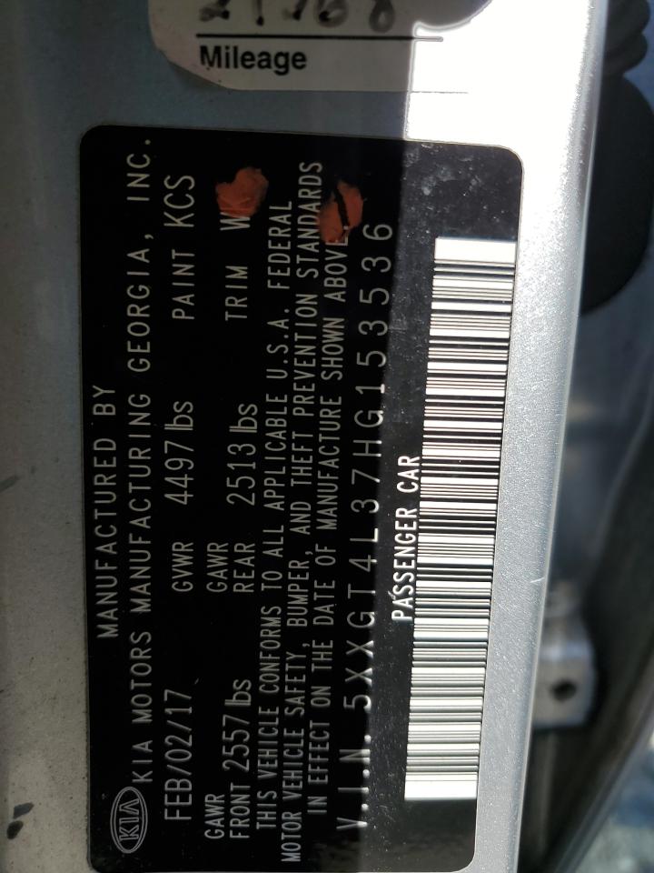 2017 Kia Optima Lx VIN: 5XXGT4L37HG153536 Lot: 61377435