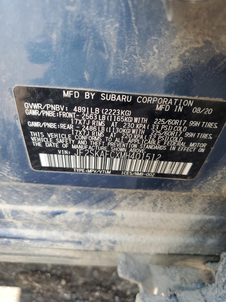 2021 Subaru Forester Premium VIN: JF2SKAFCXMH401512 Lot: 61571105